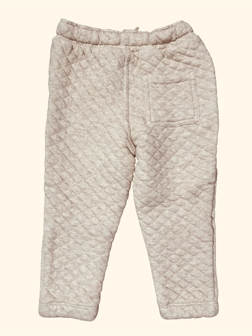NWT New Gymboree Quilted Jogger Beige Cotton Pants Size 2T